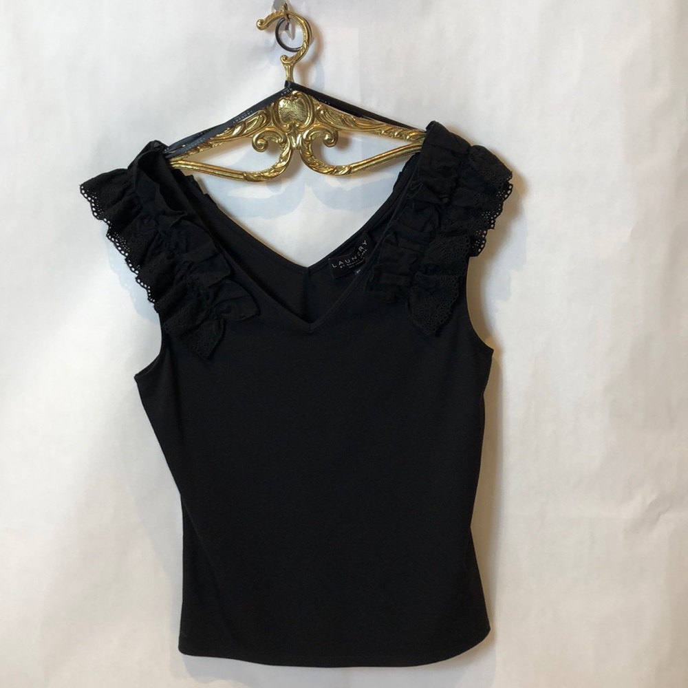 NWT Laundry Top in Black